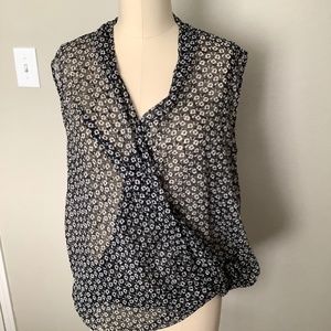 XL wrap sheer top